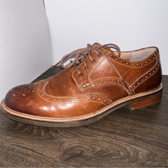 Sperry Shoes Men Size 10 Oxford Brown Leather Dress Boat - Picture 11 of 14